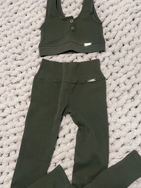 Bombshell Sports Set in Olive Green Color